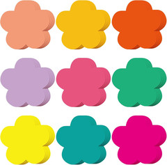 108 Pcs Colorful 5.5 Inch Flower Cutouts Paper Spring Summer Bulletin Board D…