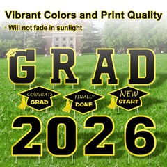2026 Graduation Decorations Grad Yard Sign Congrats Grad Banner Outerdoor Lawn