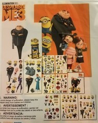 Minions FUN PACK decals posters tattoos stickers & sticker album NEW