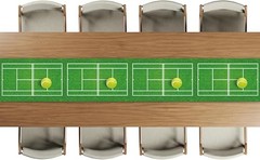 2 Pack Tennis Table Runner Party Supplies Sports Themed Table Cover Birthday