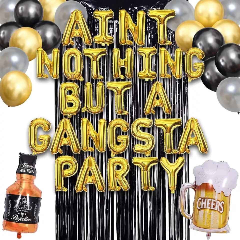 Aint Nothing But A Gangster Party Decorations 90s Party Decorations for Adult…