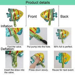 Ocean Themed Party Decorations 165pcs Balloon Arch Kit, Marine Animals, Under Se