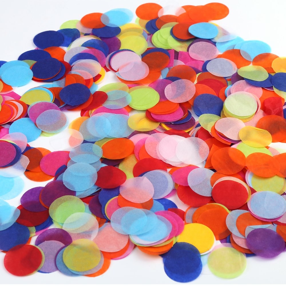 2000 PCS 1.2 Inch Multicolor Circle Paper Confetti Party Wedding Decorations