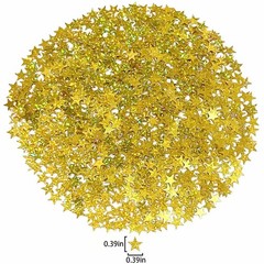 Gold Star Confetti Stars Shape Glitter Metallic Foil Table Scatters Decor