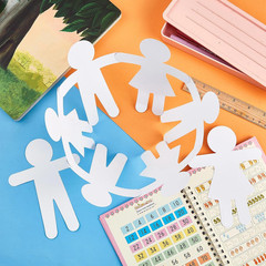 108 Pcs People Shaped Paper Cutouts 5.9×4.5 Inch Paper Shapes Cutouts Multicultu
