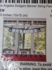 LA Dodgers Banner String Pennant Flags. Party Favor Celebrations Baseball