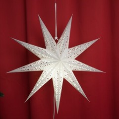 23Inch Paper Star Lantern ,White Origami Star Lamp, Home Decor