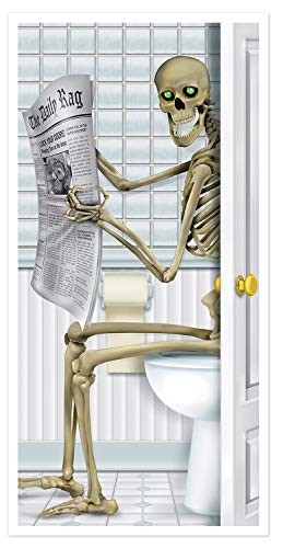 Beistle Skeleton Restroom Door Cover Party Accessory Decorations