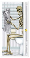 Beistle Skeleton Restroom Door Cover Party Accessory Decorations