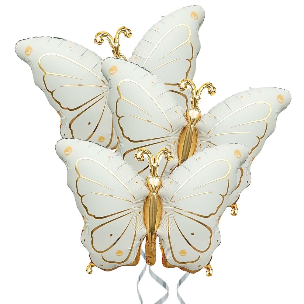 3 Pieces Butterfly Balloons Foil Mylar Balloon Butterfly Themed Party Supplie…