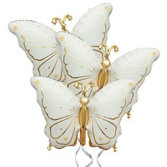 3 Pieces Butterfly Balloons Foil Mylar Balloon Butterfly Themed Party Supplie…