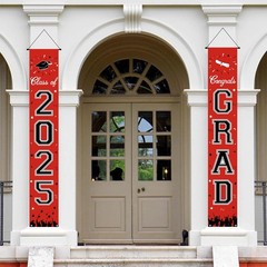 FengRise Graduation Banner Class of 2025, Red Party
