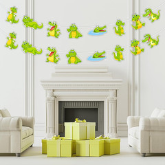 Alligator Garland 3Pcs Crocodile Party Decorations Reptile Themed Garland Banner
