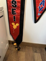 Disney Hidden Peeking Mickey Mouse Happy Birthday Party Embroidered Felt Pennant