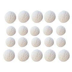 20 PCS White Honeycomb Tissue Paper Pom Poms Flower Balls Decor 3in+6in