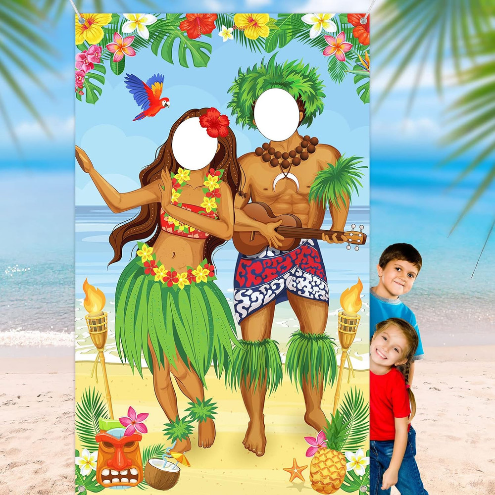 Hawaiian Luau Party Decorations Tropical Luau Couple Photo Props Hawaiian Alo