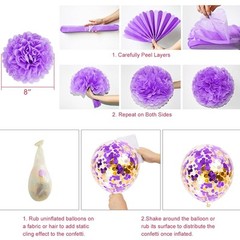 Decoraciones De Cumpleanos Moradas Para Mujeres Y Ninas Garlan Colgante De M…