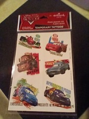Disney Pixar CARS 2. Temporary tattoo party favors .