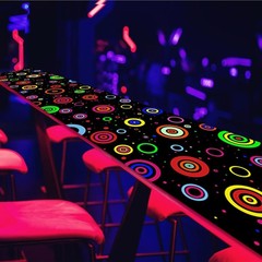 Glow in the Dark Neon Party Decorations Lights 118 x 39 Inch Wall Room Party