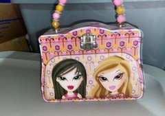 Bratz Dolls Retro Decorative Fashion Tin Purse, Jewel Handle