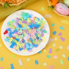 Easter Confetti Bunny Egg Rabbit Chicken Glitter Table Metallic Foil Decor