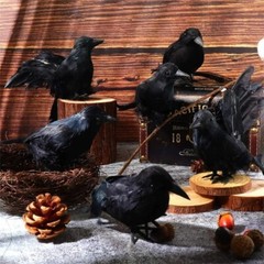Halloween Decoration Scary Fake Crow Garden Home Party Accessory