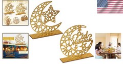 Handmade Gold Hollow Moon Star Ornaments – Perfect for Eid Celebrations