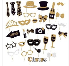 Photo Booth Selfie Props Fancy Dress Accessories X 30 Pcs