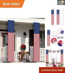 Celebrate Independence with Weather-Resistant Stars and Stripes Banners – 2 Pcs