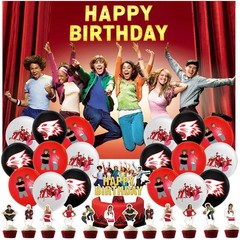 High School Musical Party Supplies Set Balloons Cake Toppers Banner