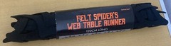AMSCAN BLACK FELT SPIDER’S WEB TABLE RUNNER 120 CM LONG HALLOWEEN PARTY FUN BNIB
