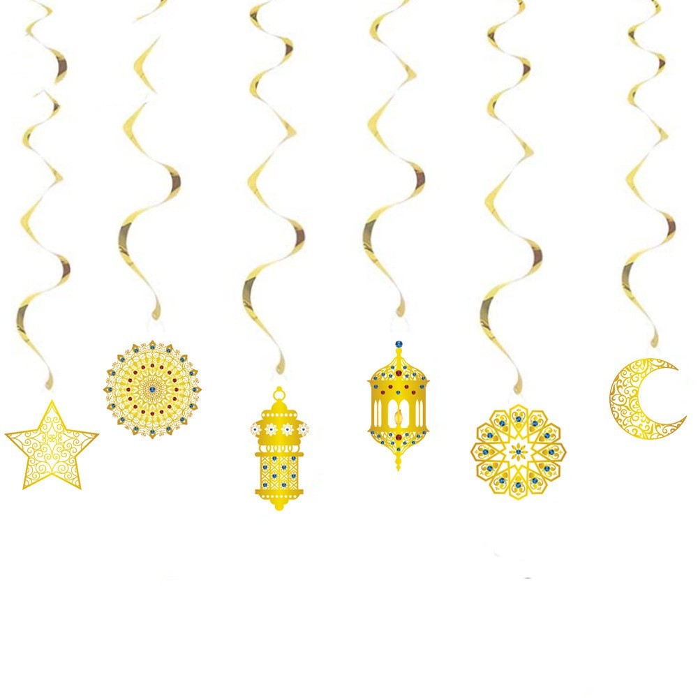 2024 Eid Spiral Charms Muslim Holiday Star Moon Castle Suit Charms Accessories