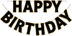 Happy Birthday Banner – 9Ft Pre-Strung Happy Birthday Sign for Women, Men, Girls