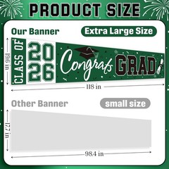 2026 Graduation Yard Sign, Large Congrats Grad Yard Banner Class of 2026 Bann…