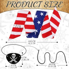 Comfortable Lightweight Pirate Accessories for Halloween Parties – 4-Piece Set
