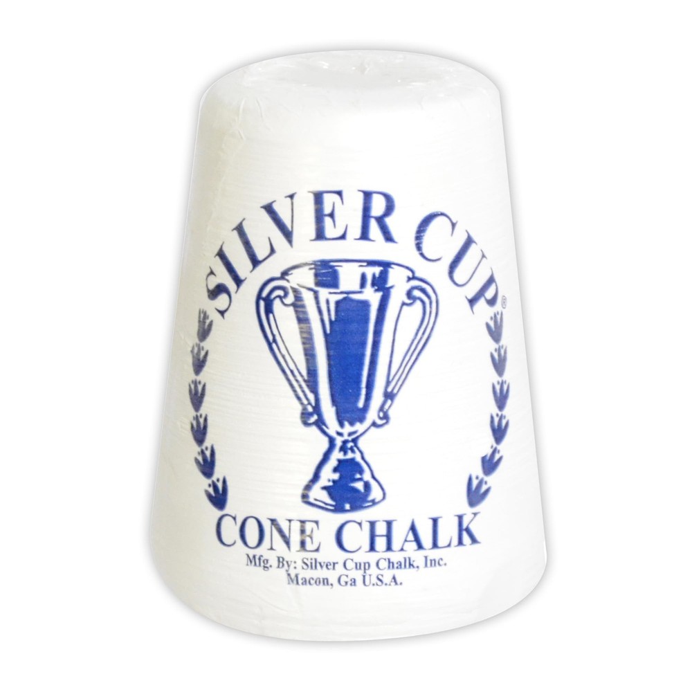 Hathaway Silver Cup Cone Talc Chalk, White 1 Count (Pack of 1)
