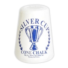 Hathaway Silver Cup Cone Talc Chalk, White 1 Count (Pack of 1)