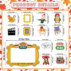 13Pcs Friends Themed Party Decorations Photo Booth Props Friends Party Decoratio