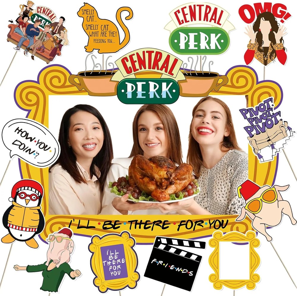 13Pcs Friends Themed Party Decorations Photo Booth Props Friends Party Decoratio