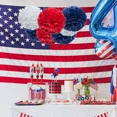 Party Tissue Pom Poms, 12pc Bulk Set, Event Backdrop Decorations, Multicolor