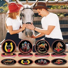 Durable 7-Inch Derby Day Party Plates – 48 Count with Stunning Designs