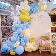 Little Duck Balloon Garland Arch Kit, 157pcs Blue Yellow Clear Balloons with …