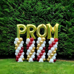 Giant P Alphabet Balloon Letters, Gold Self Inflating Letter Balloons Birthday