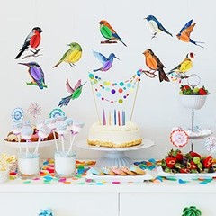 10 Pcs Tropical Bird Honeycomb Cutouts – Jungle Rainforest Party Decor, Luau Tik