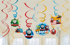 Thomas Birthday Party Decorations Balloons BackDrop Swirls Centerpieces The Tank