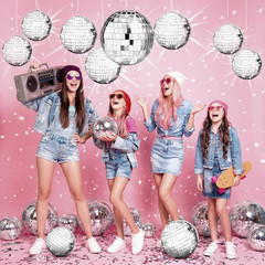 Sumind 50 Pcs Disco Balls Decor Silver Mirror Disco Balls Hanging Decor Assorted