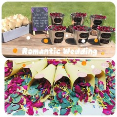 Dried Roses Eucalyptus Leaves Mix Petals 20 Cups Biodegradable Confetti