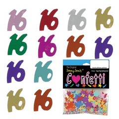 Confetti Number 16 MultiColors Retail Pack #7168 QS0 Party Decorations