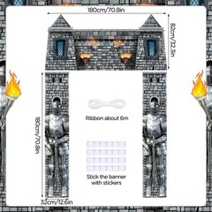 3PCS Medieval Entryway Castle Door Banner Medieval Party Decoration Armor Cas…