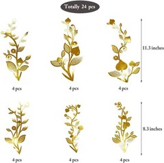 Gold Leaves Vine Garland Artificial Flowers Garland Leaf String Banner Greek